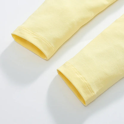 Girls Half Sleeves Summer Yellow Clothing Set childrensterritory