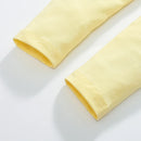 Girls Half Sleeves Summer Yellow Clothing Set childrensterritory
