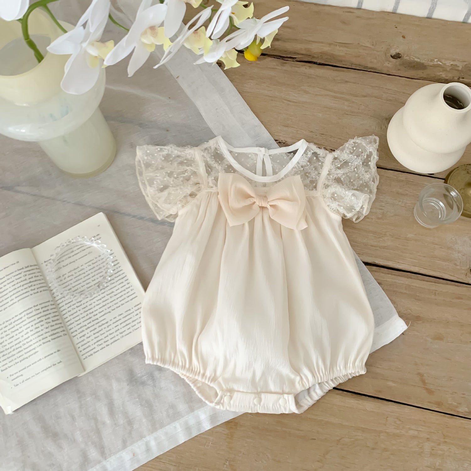 Baby Girl Thin Gauze Princess Dress and Bodysuit childrensterritory