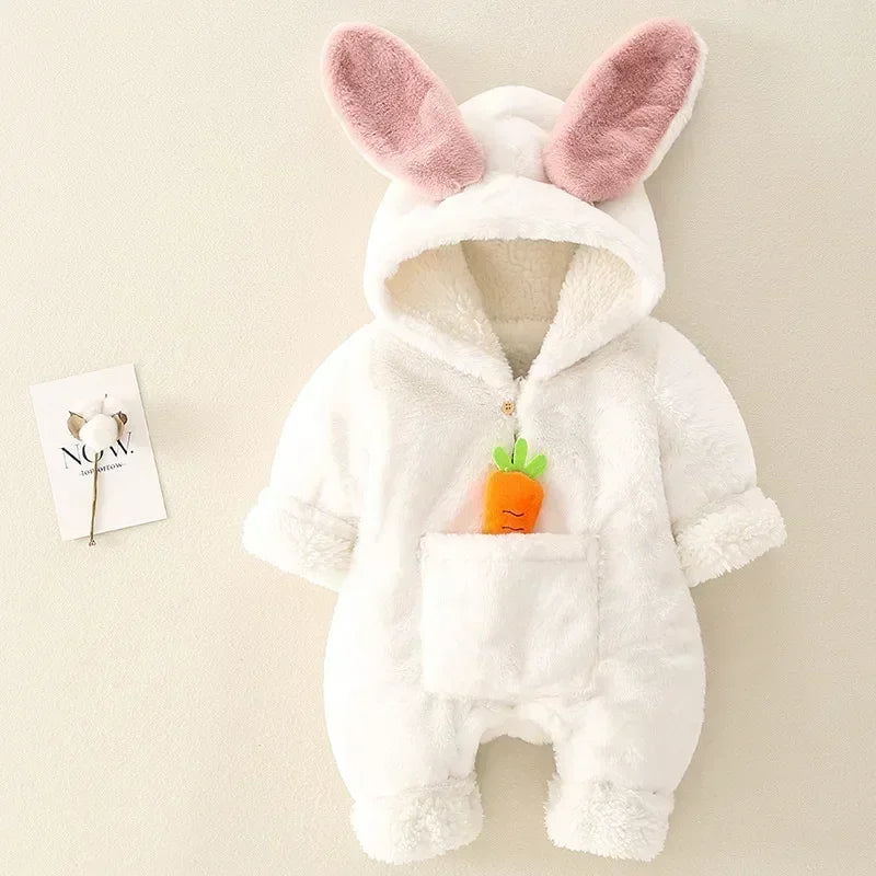 Baby Kids Rabbit Design Warm Soft Rompers childrensterritory