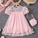 Flower Design Cute Summer Princess Dresses for Girls childrensterritory