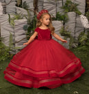Puffy Layers Big Bow Little Princess Dress for Girls