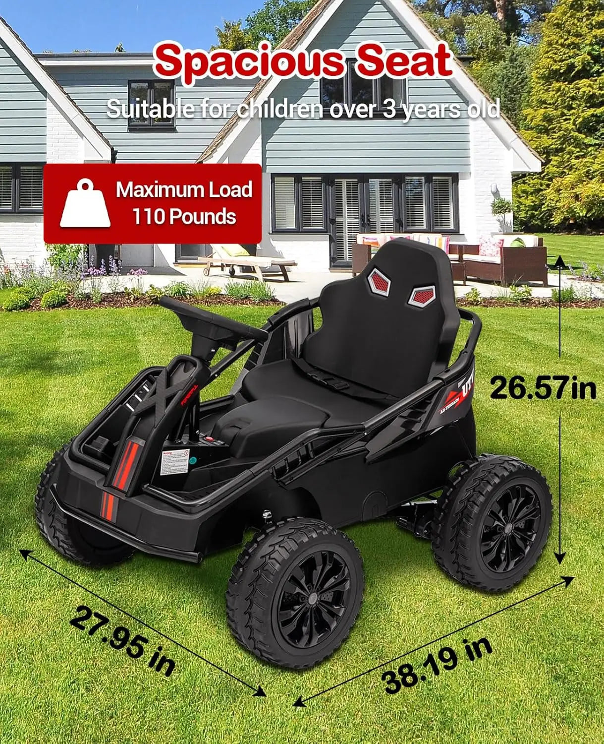 16'' 24V Ride On Electric Utv Car with Remote Control