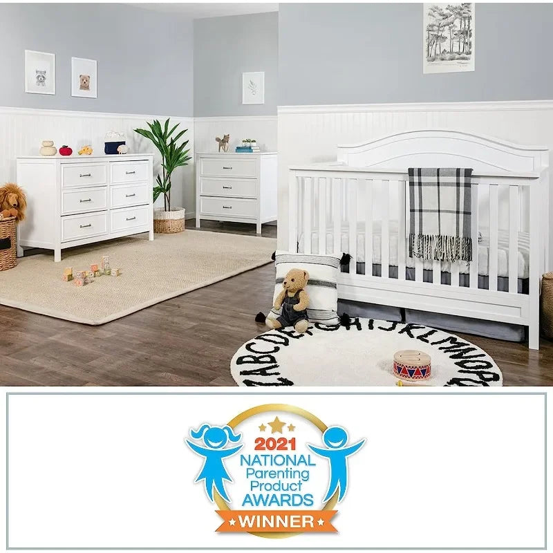 4-in-1 Convertible Crib Perfect for Newborn Baby to Big Kids childrensterritory