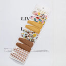 10 Pieces/Lot Flower Print Cotton Alloy Hair Clips Set childrensterritory