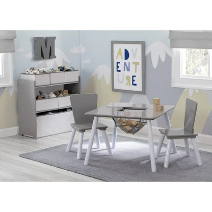 4-Piece Kids Playroom Table and Chair Set