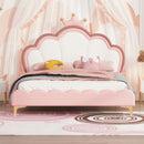 Modern Design Double Bed for Kids with Crown-Shaped Headboard childrensterritory