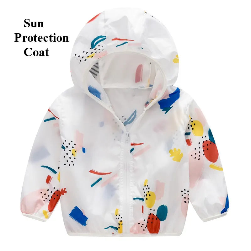 Toddler Girl Boy Hooded Sunscreen Outwear/Jacket childrensterritory