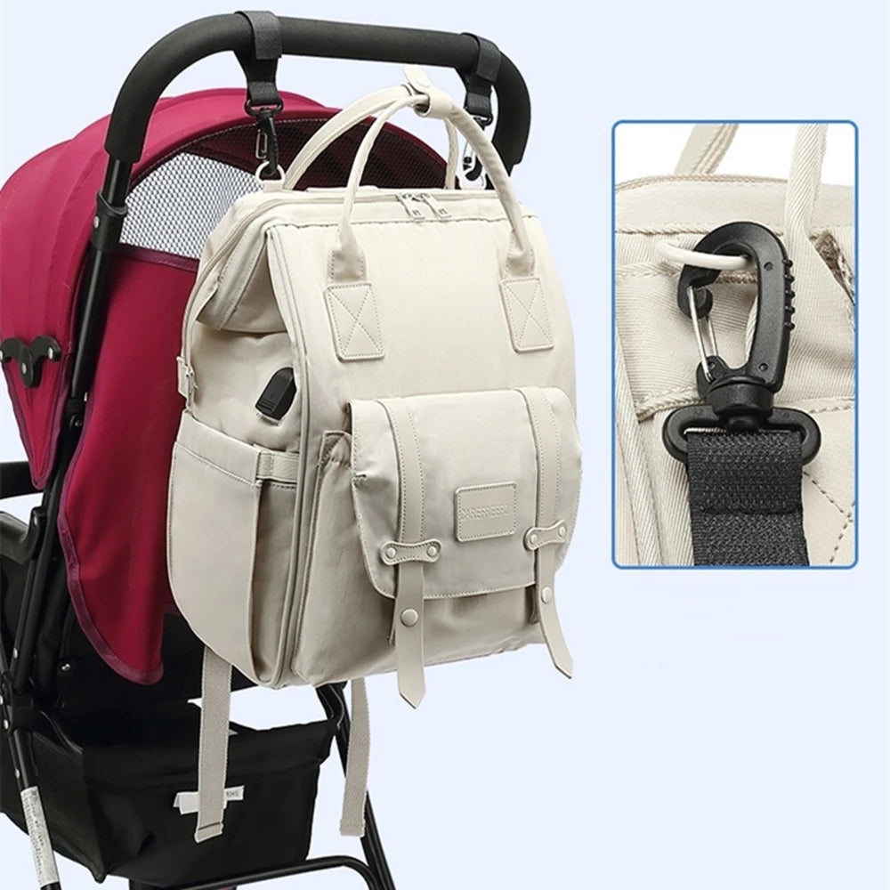 Waterproof Mommy Maternity Backpack With Stroller Hooks childrensterritory