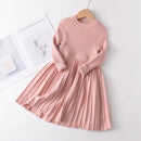 Princess Girl's Long Sleeve Sweater Dress For Christmas childrensterritory