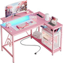 Corner Computer Desk with Reversible Storage Shelves childrensterritory
