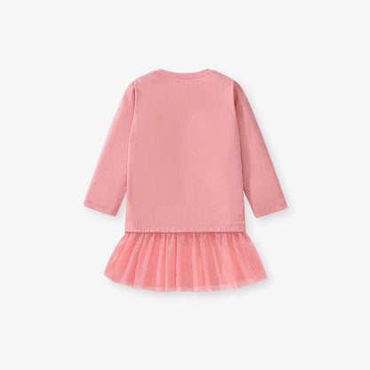 Girls Cartoon Sequin Ballet Shoes Design Cotton Top childrensterritory