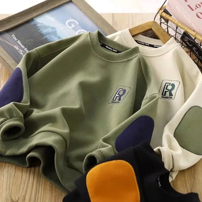 Letter Print Long Sleeved Oversizes Sweatshirts for Kids