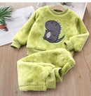 Girls Cartoon Design Long Sleeves Warm Clothing Set childrensterritory