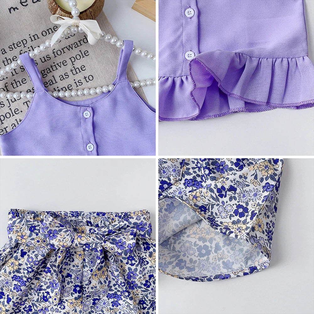 2pcs Summer Short Clothing Set For Girls childrensterritory