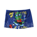 Kids Boys Cartoon Print 3pcs Surfing Beachwear With Cap childrensterritory