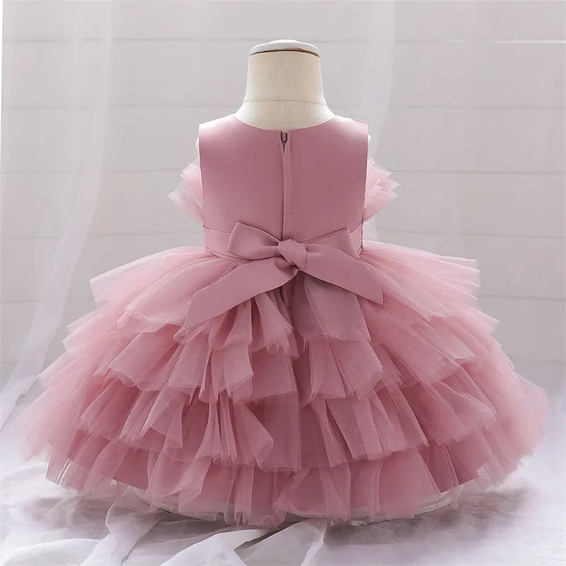 Baby Girls Puffy Christening Princess Brithday Dresses childrensterritory