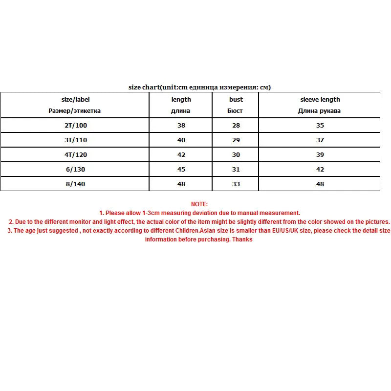 Girls' Long-Sleeved Flower Design Summer T-Shirts