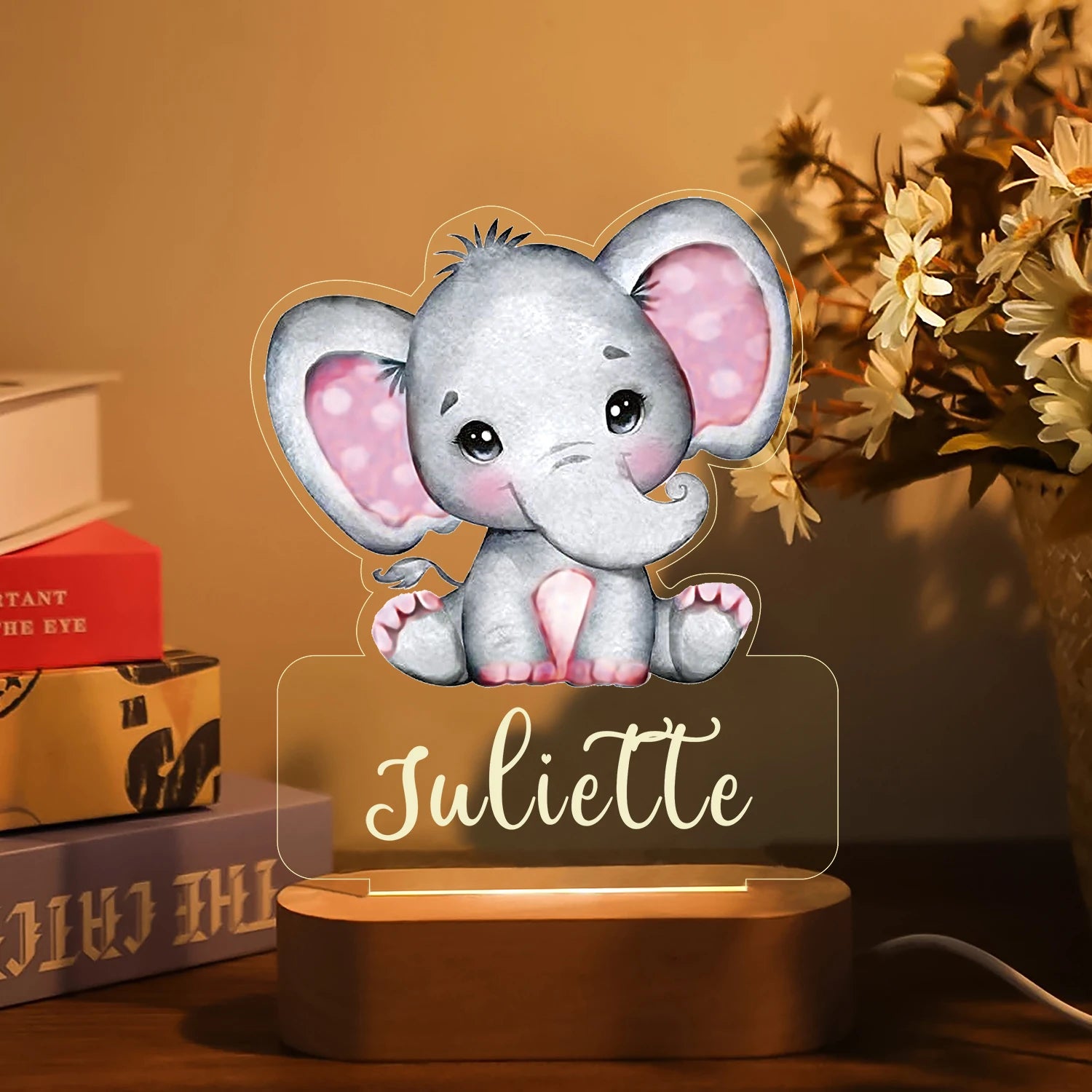 Personalized Cartoon Animal Design Night Light for Kids Room childrensterritory