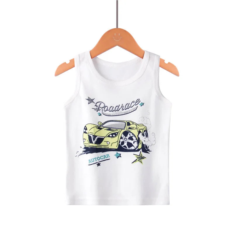 Kids Cotton Multiple Styles Camisole Vests For Summer childrensterritory