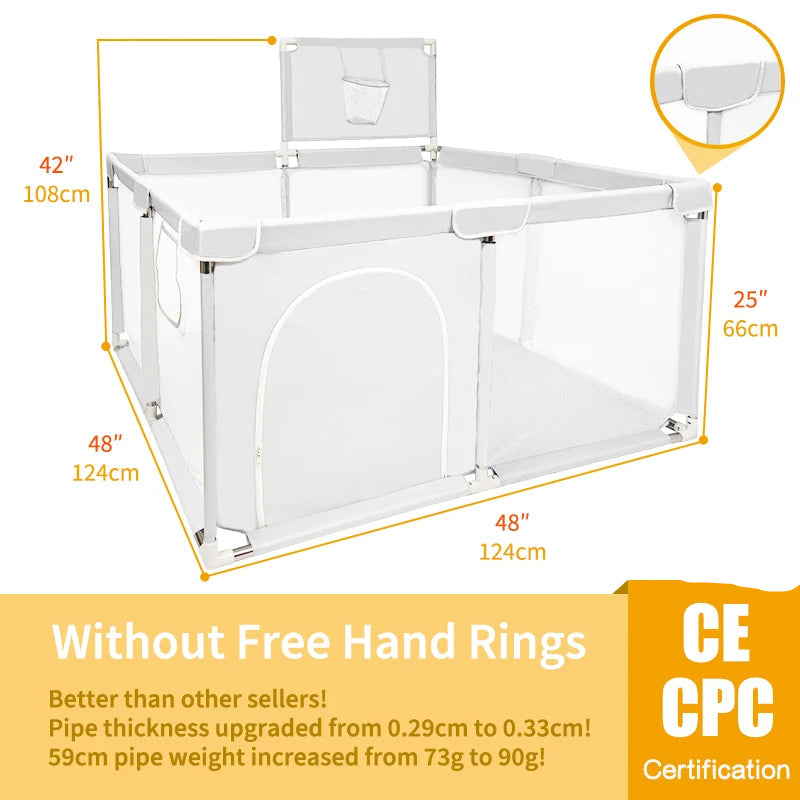Indoor Ball Pit Baby Playpen with Safety Fence childrensterritory