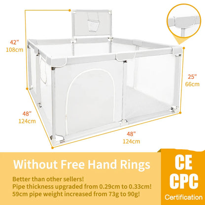Indoor Ball Pit Baby Playpen with Safety Fence childrensterritory