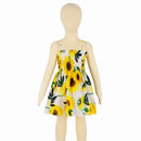 Little Girls Floral Halter Style Summer Cotton Dresses childrensterritory