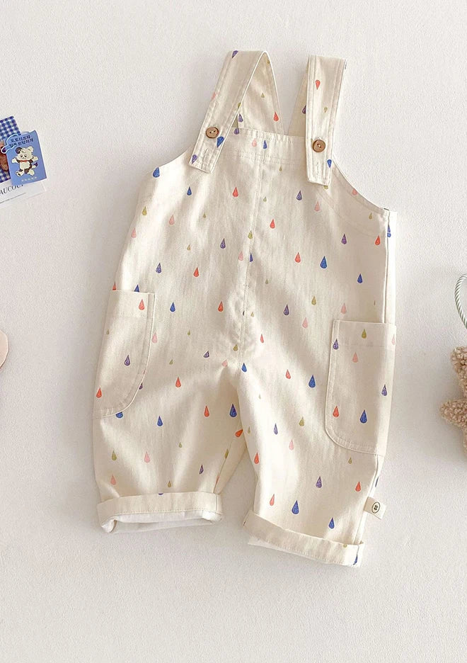 Toddler Boys and Girls Polka Dot and Striped Design Jumpsuits