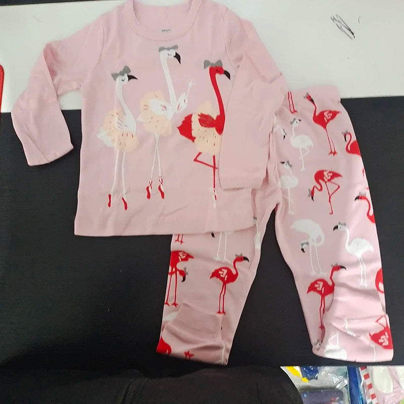 Long-Sleeved Cartoon Print Autumn Kids Clothing Set