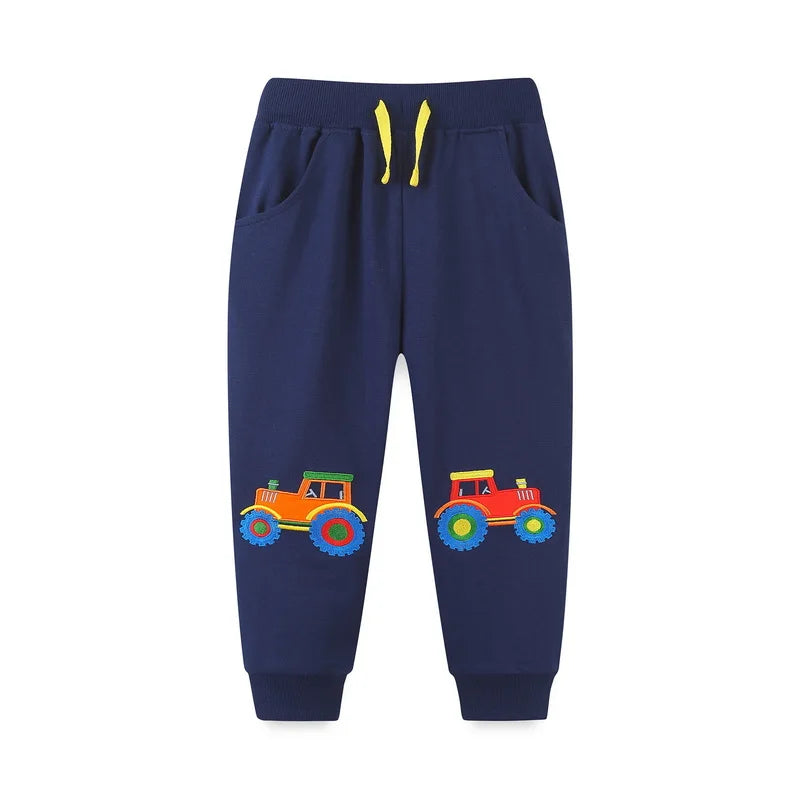 Tractor Appliques Casual Sweatpants for Little Boys childrensterritory