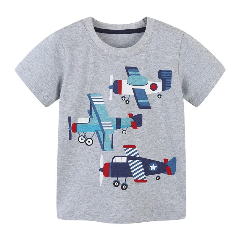 Kids Boys Helicopter Printed Summer T-shirt childrensterritory