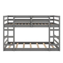 Ladder-equipped Twin Over Twin Bunk Bed for Kids Room childrensterritory