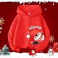 Kids’ Long-Sleeve Christmas-Print Hoodie Sweater