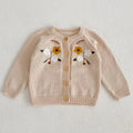 Baby Girl Flower Embroidered Knitted Cardigans childrensterritory