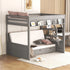 Full Size Convertible Wooden Bunk Bed with Storage Staircase childrensterritory