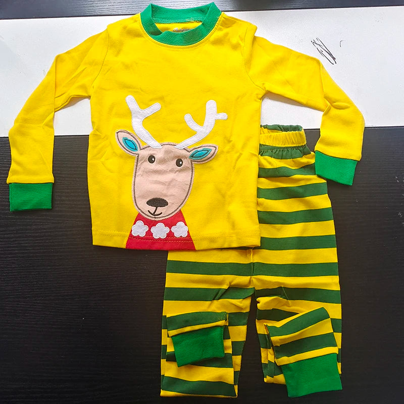 Long-Sleeved Cartoon Print Autumn Kids Clothing Set