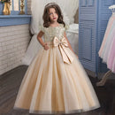 Big Bow, Gauze Lace Princess Birthday Party Dresses for Girls childrensterritory