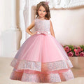Gauze Lace Design Flower Girl Dresses for Communion/Party