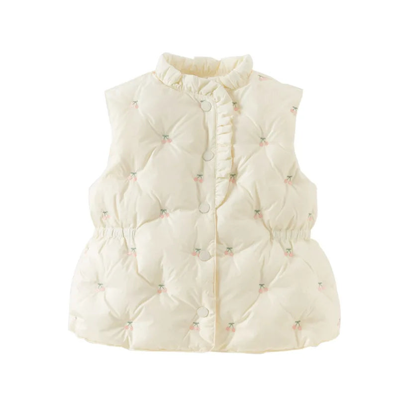 Waterproof Sleeveless Little Girls Cotton Down Jackets childrensterritory