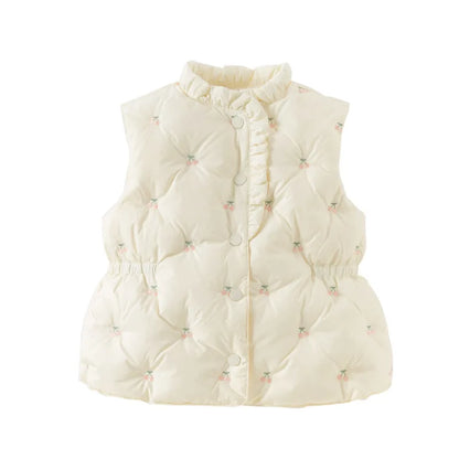 Waterproof Sleeveless Little Girls Cotton Down Jackets childrensterritory
