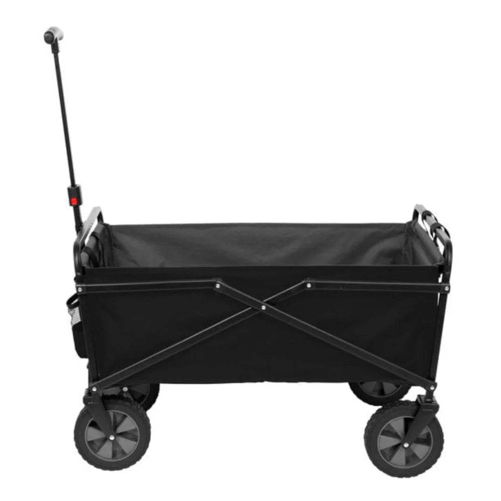 Black Shopping Cart That Folds Up for Outdoor Use. childrensterritory