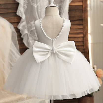Toddler Girl Elegant Sleeveless First Communion Dress childrensterritory