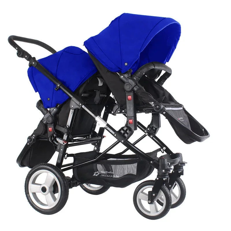 Shock Absorber Foldable Twins Baby Carriage Stroller childrensterritory