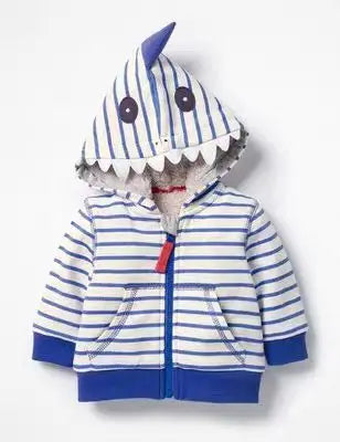 Long-Sleeved Cartoon Print Winter Hoodies For Kids