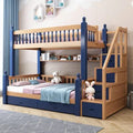 Space Saver Wooden Bunk Bed with Staircase and Storage childrensterritory