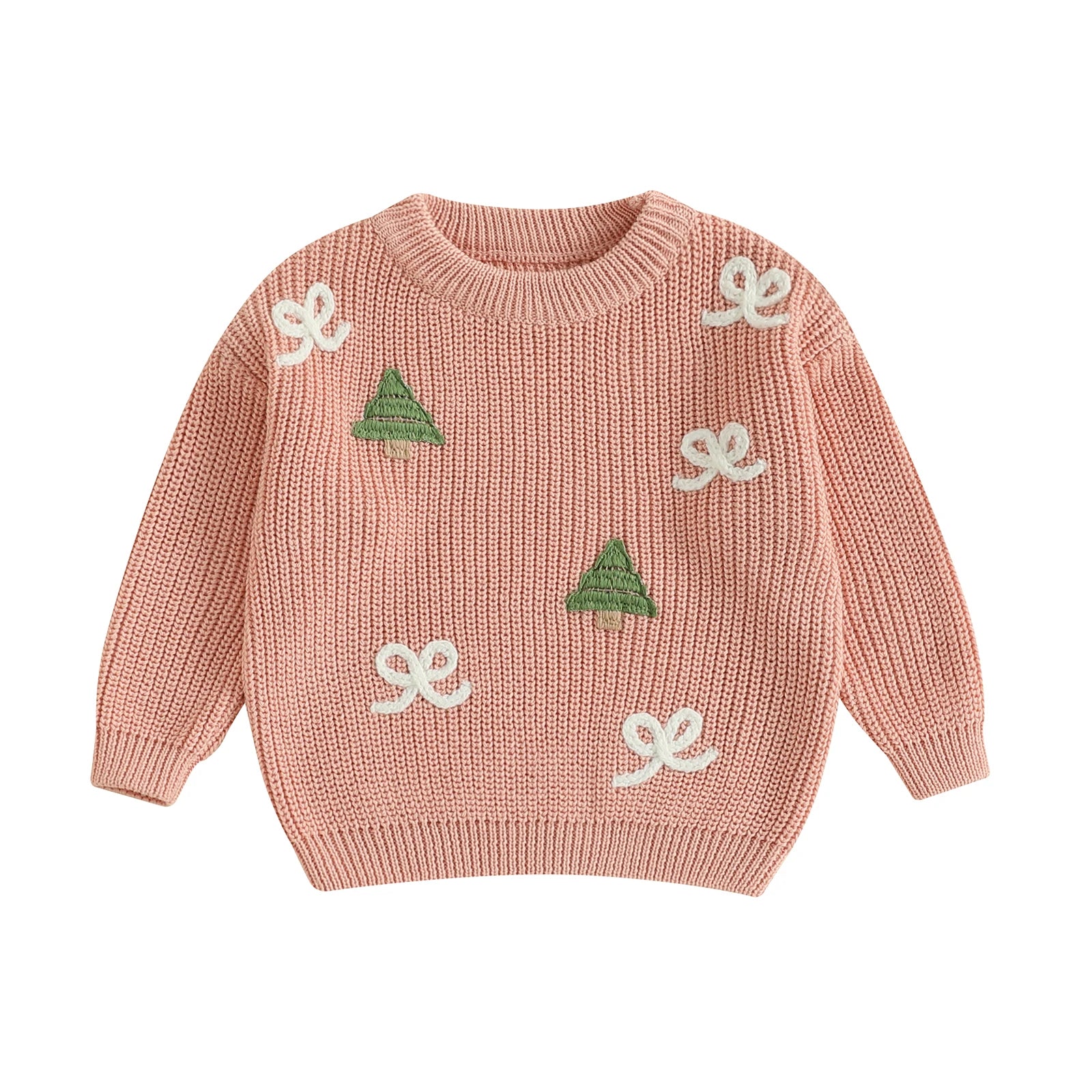 Kids' Long-Sleeved Christmas Print Winter Sweater