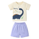 Kids Boys Cartoon Dinosaur Tops+Pants Tracksuit Sets childrensterritory
