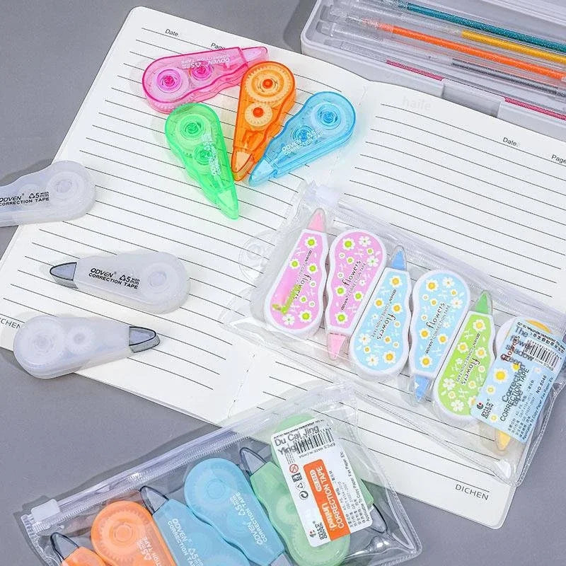 6Pcs/pack Portable Mini Correction Tapes Set childrensterritory