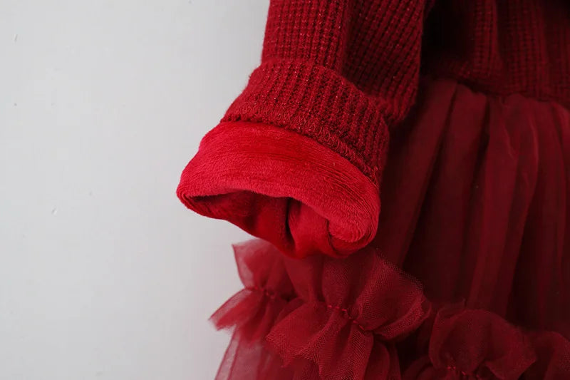 Girls' Full-Sleeved Winter Party Dresses childrensterritory