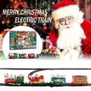 Electric Christmas Train Toy Set with Light Sound for Kids